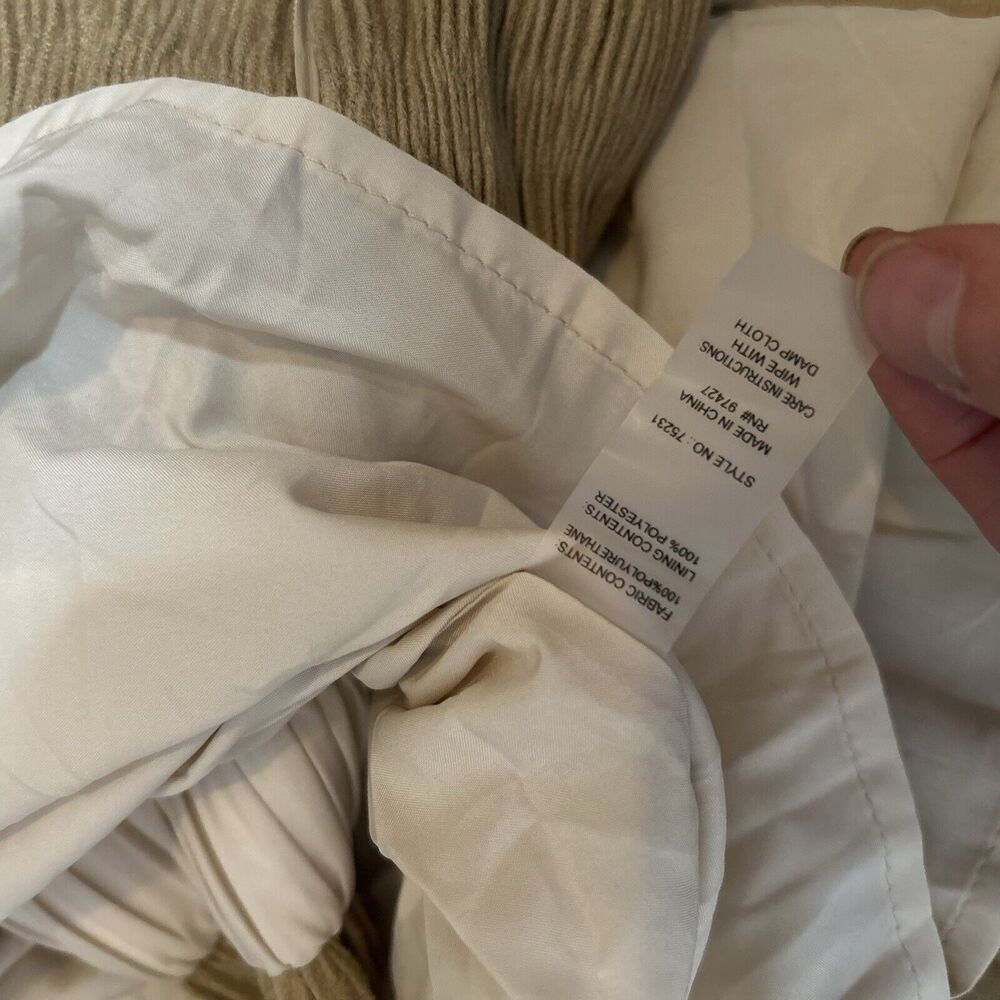 NWT DOLCE Cabo Faux Leather Pleated Skirt Ruching Detail Beige Women's Size XS - Picture 7 of 9